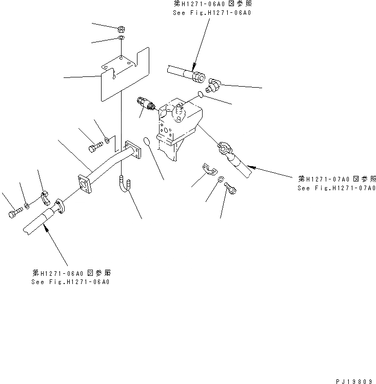 Схема запчастей Komatsu PC240-6K - НАВЕСНОЕ ОБОРУД-Е ( АКТУАТОР) (CROSS КЛАПАН¤ ЛЕВ.) (КЛАПАН БЕЗОПАСНОСТИ)(№K-K999) ГИДРАВЛИКА