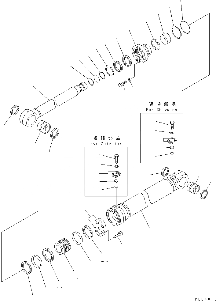Схема запчастей Komatsu PC240LC-6K - ЦИЛИНДР 2-Й СТРЕЛЫ РАБОЧЕЕ ОБОРУДОВАНИЕ