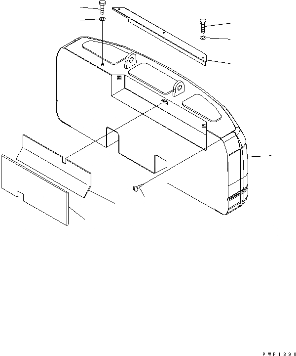 Схема запчастей Komatsu PC240LC-7K - ПРОТИВОВЕС ЧАСТИ КОРПУСА