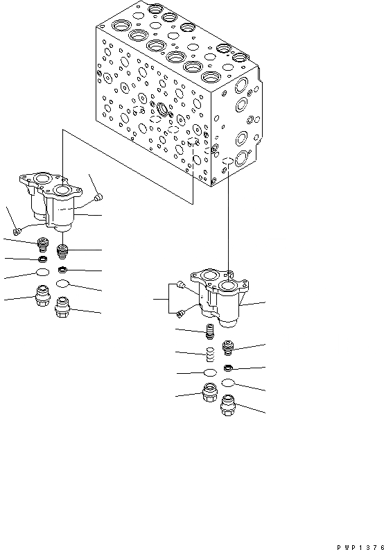 Схема запчастей Komatsu PC240LC-7K - ОСНОВН. КЛАПАН ( АКТУАТОР) (/) ОСНОВН. КОМПОНЕНТЫ И РЕМКОМПЛЕКТЫ