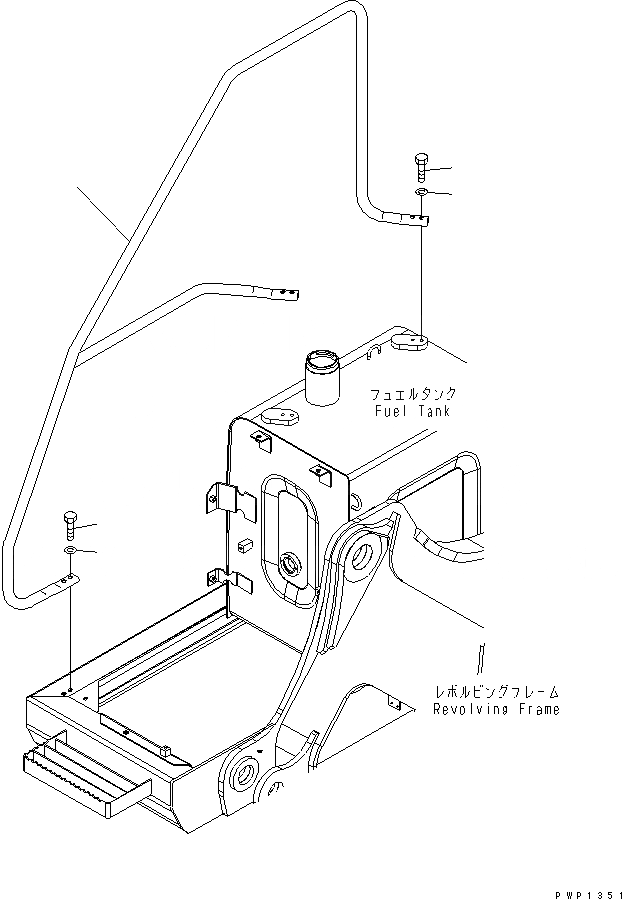 Схема запчастей Komatsu PC240LC-8K - HANDRAIL M ЧАСТИ КОРПУСА