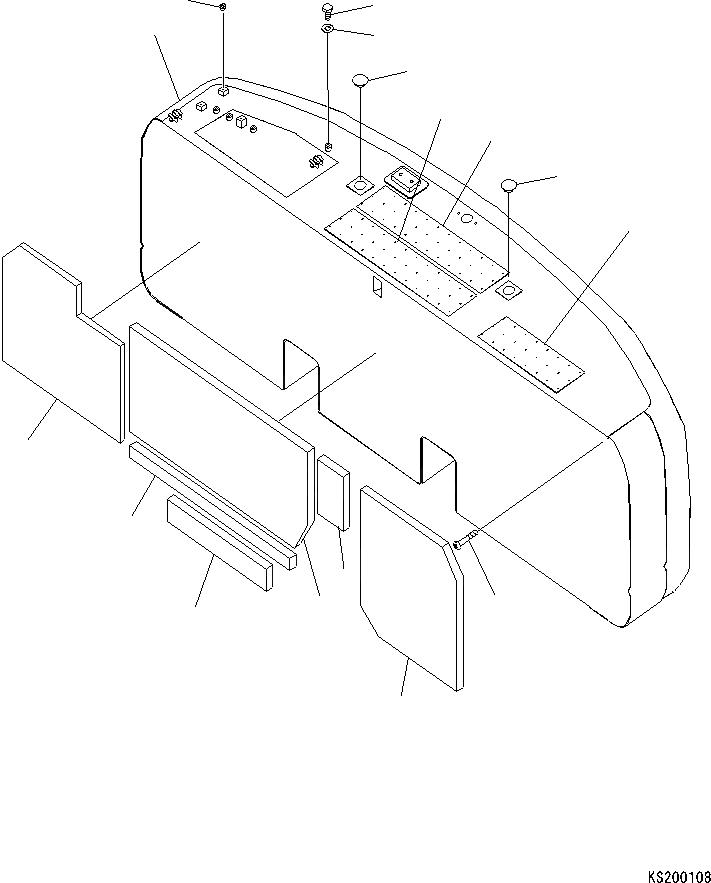 Схема запчастей Komatsu PC240LC-8K - ПРОТИВОВЕС (С ЗАДН. VIEW CAMERA) (№ K9-) M ЧАСТИ КОРПУСА