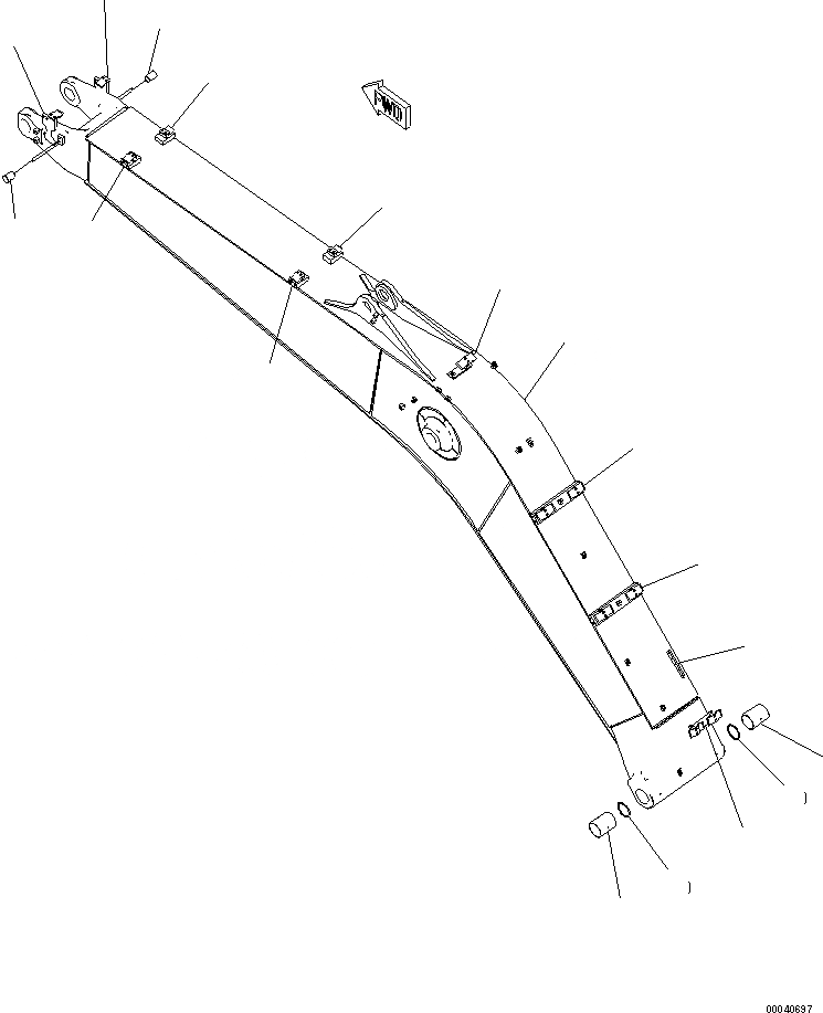 Схема запчастей Komatsu PC240LC-8K - СТРЕЛА (СТРЕЛА) T РАБОЧЕЕ ОБОРУДОВАНИЕ