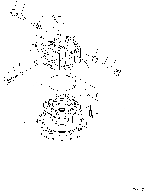 Схема запчастей Komatsu PC240NLC-6K - МОТОР ПОВОРОТА (/)(№K8-) ПОВОРОТН. КРУГ И КОМПОНЕНТЫ