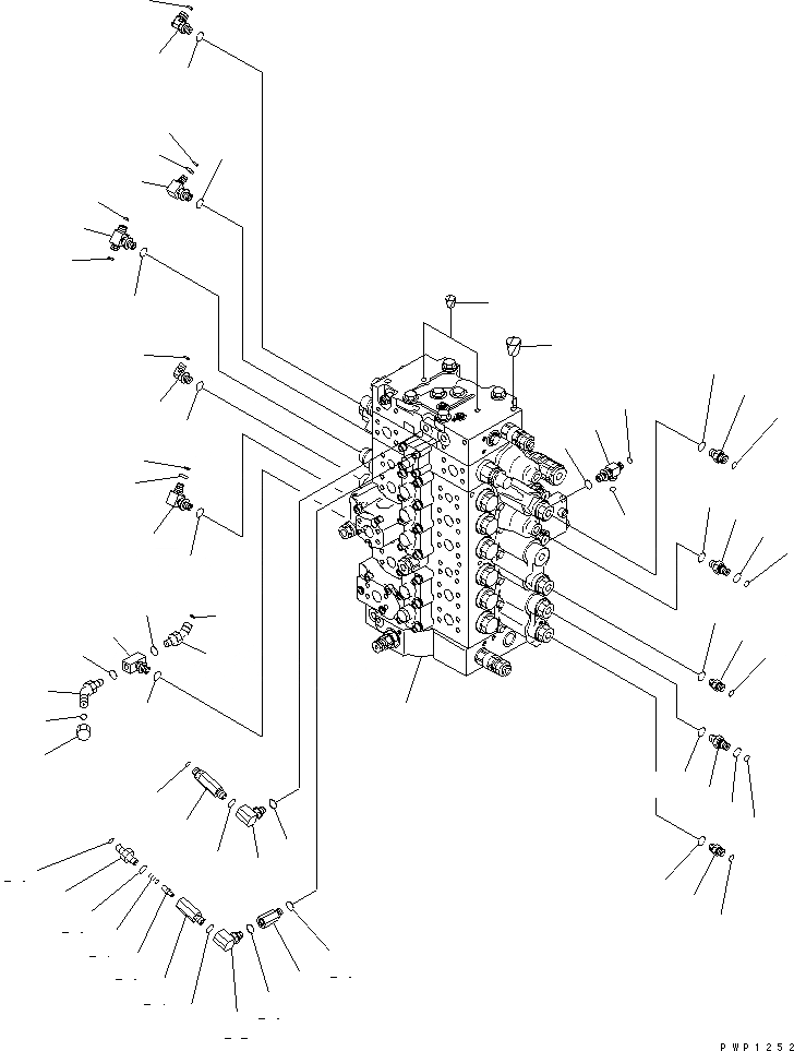 Схема запчастей Komatsu PC240NLC-7K - ОСНОВН. КЛАПАН (СОЕДИНИТЕЛЬН. ЧАСТИ) (/) ( АКТУАТОР) ГИДРАВЛИКА