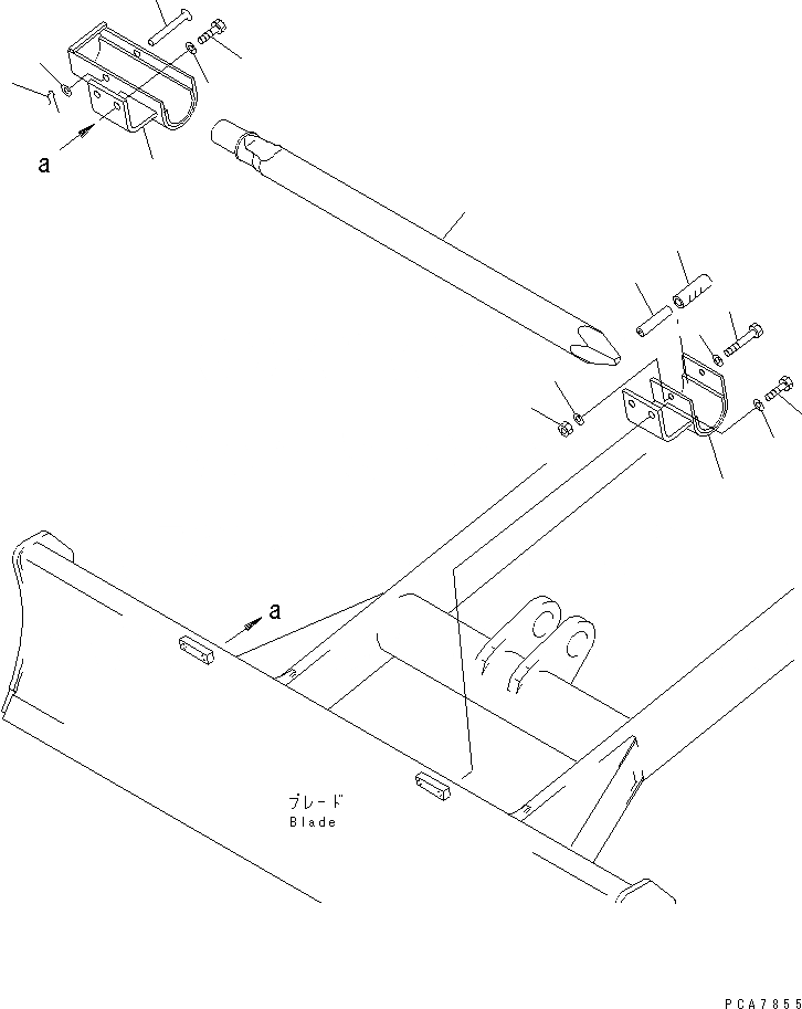 Схема запчастей Komatsu PC25-1 - ГИДРОМОЛОТ РУКОЯТЬ (CHISEL)(№7-) РАБОЧЕЕ ОБОРУДОВАНИЕ