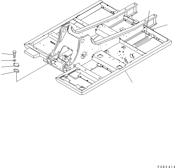 Схема запчастей Komatsu PC250HD-6Z - ОСНОВНАЯ РАМА ОСНОВНАЯ РАМА И ЕЕ ЧАСТИ