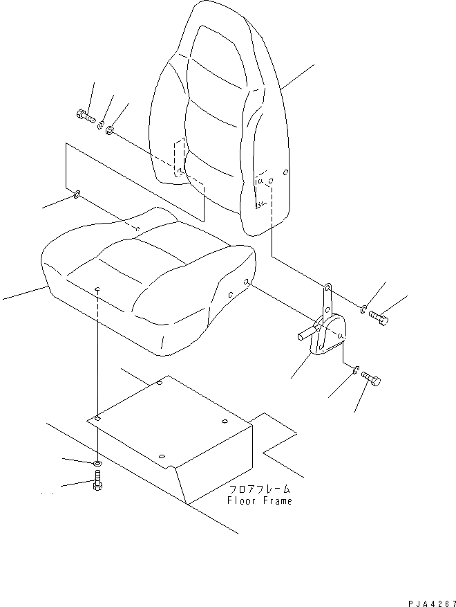 Схема запчастей Komatsu PC250HD-6Z - СИДЕНЬЕ ОПЕРАТОРА КАБИНА ОПЕРАТОРА И СИСТЕМА УПРАВЛЕНИЯ