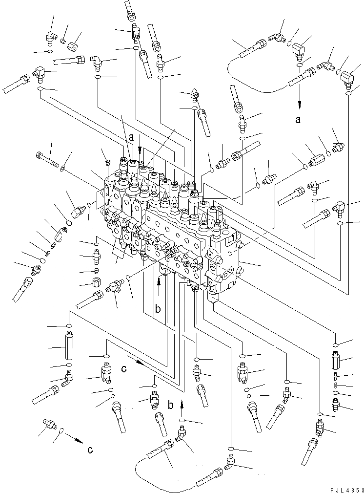 Схема запчастей Komatsu PC250LC-6 - ОСНОВН. КЛАПАН (КЛАПАН) ( АКТУАТОР)(№-) ГИДРАВЛИКА