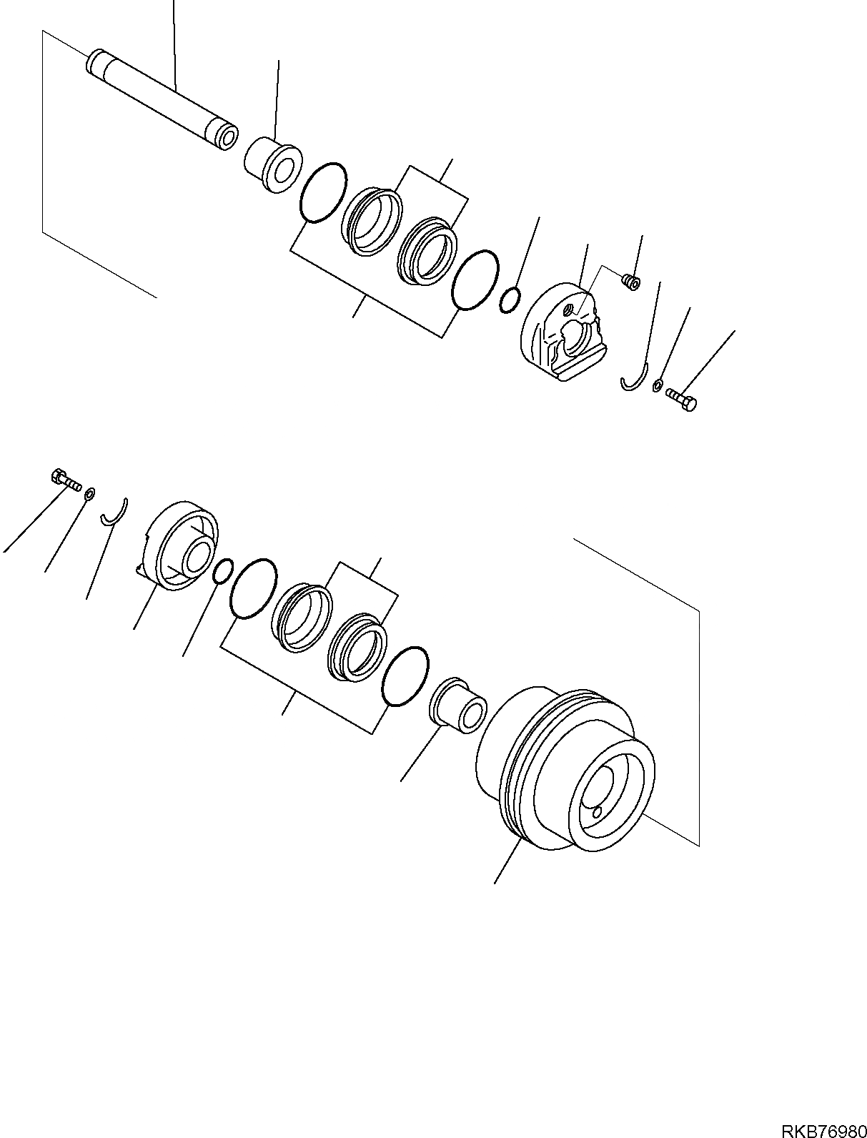 Схема запчастей Komatsu PC26MR-3 - ОПОРНЫЙ КАТОК НИЖН.CARRIAGE