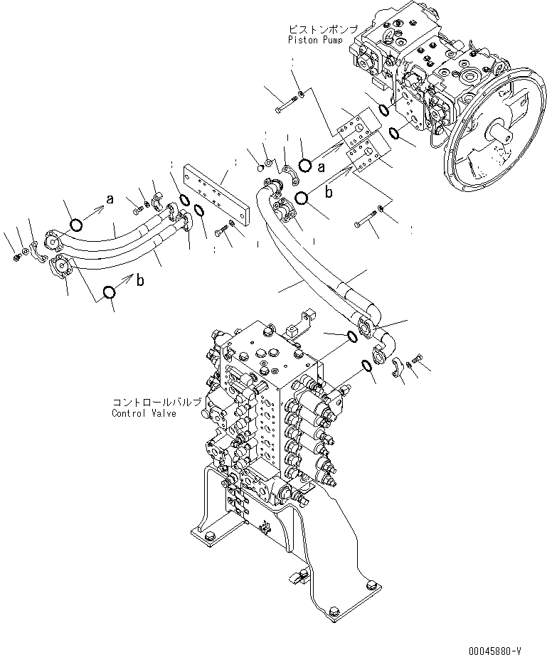 Схема запчастей Komatsu PC270-8 - ЛИНИЯ ПОДАЧИ(№-) ГИДРАВЛИКА