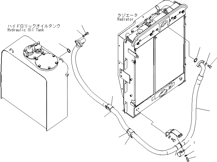 Схема запчастей Komatsu PC270-8 - МАСЛООХЛАДИТЕЛЬ ЛИНИИ(№-) ГИДРАВЛИКА