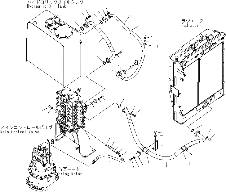 Схема запчастей Komatsu PC270-8 - ВОЗВРАТ. ЛИНИЯ(№-) ГИДРАВЛИКА