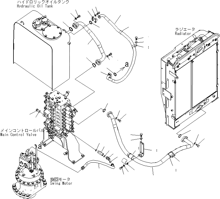 Схема запчастей Komatsu PC270-8 - ВОЗВРАТНАЯ ЛИНИЯ(-ACTUETOR КОНТУР)(№-) ГИДРАВЛИКА