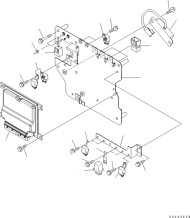 Схема запчастей Komatsu PC270-8 - КАБИНА (КАБИНА IN ЧАСТИ) (SUB ПЛАСТИНА И РЕЛЕ)(№-) КАБИНА ОПЕРАТОРА И СИСТЕМА УПРАВЛЕНИЯ