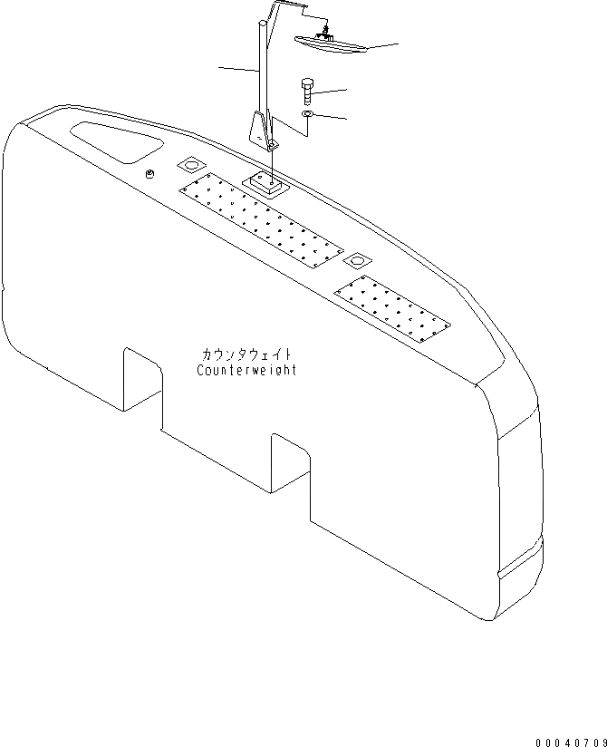 Схема запчастей Komatsu PC270-8 - ЗЕРКАЛА ЗАДН. ВИДА(ДЛЯ ПРОТИВОВЕС)(№-) ЧАСТИ КОРПУСА