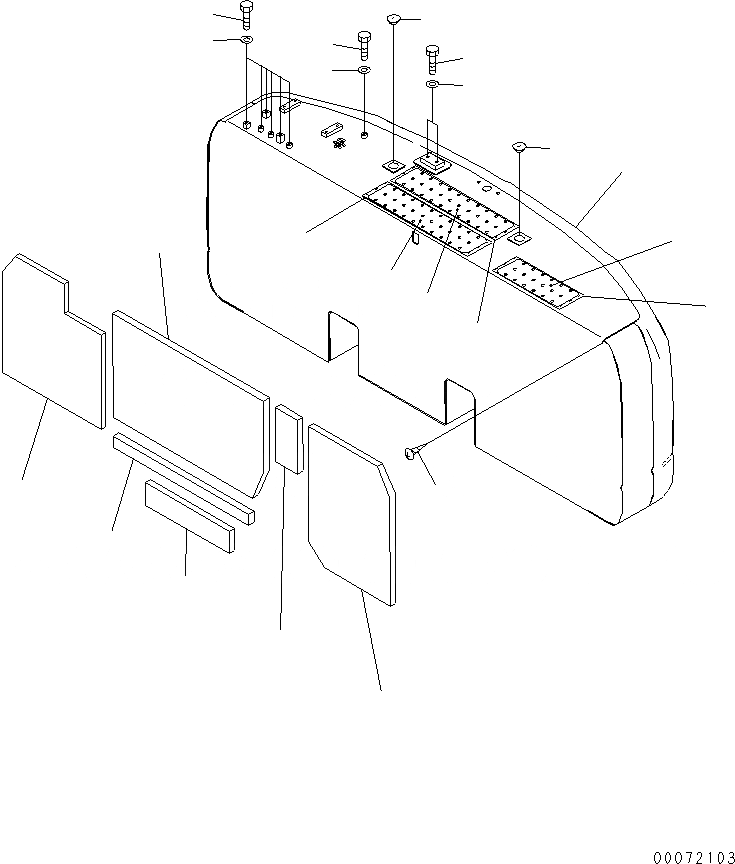 Схема запчастей Komatsu PC270-8 - ПРОТИВОВЕС (KG) ( CAMERA) (ДЛЯ KAL)(№-) ЧАСТИ КОРПУСА