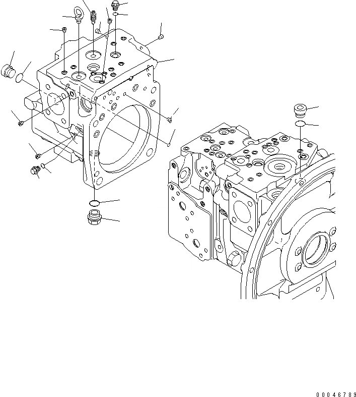 Схема запчастей Komatsu PC270-8 - ОСНОВН. НАСОС (/)(№-) ОСНОВН. КОМПОНЕНТЫ И РЕМКОМПЛЕКТЫ