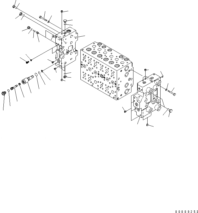 Схема запчастей Komatsu PC270-8 - ОСНОВН. КЛАПАН (6-СЕКЦИОНН.) (7/8)(№-) ОСНОВН. КОМПОНЕНТЫ И РЕМКОМПЛЕКТЫ