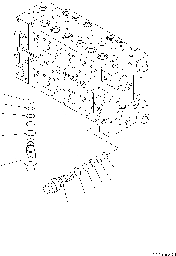 Схема запчастей Komatsu PC270-8 - ОСНОВН. КЛАПАН (6-СЕКЦИОНН.) (8/8)(№-) ОСНОВН. КОМПОНЕНТЫ И РЕМКОМПЛЕКТЫ