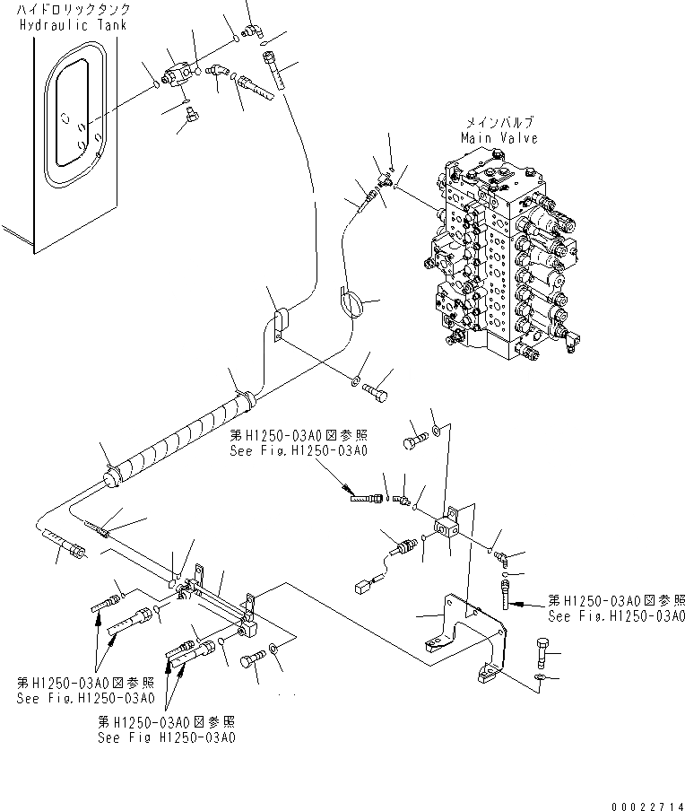 Схема запчастей Komatsu PC270-7 - КЛАПАН ПЕРЕГРУЗКИ СТРЕЛЫ (СТРЕЛА) (ШАССИ)(№-) ГИДРАВЛИКА