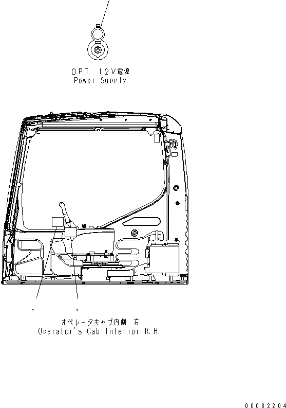 Схема запчастей Komatsu PC270-7 - ПЛАСТИНА (НАПРЯЖ. 12В) МАРКИРОВКА