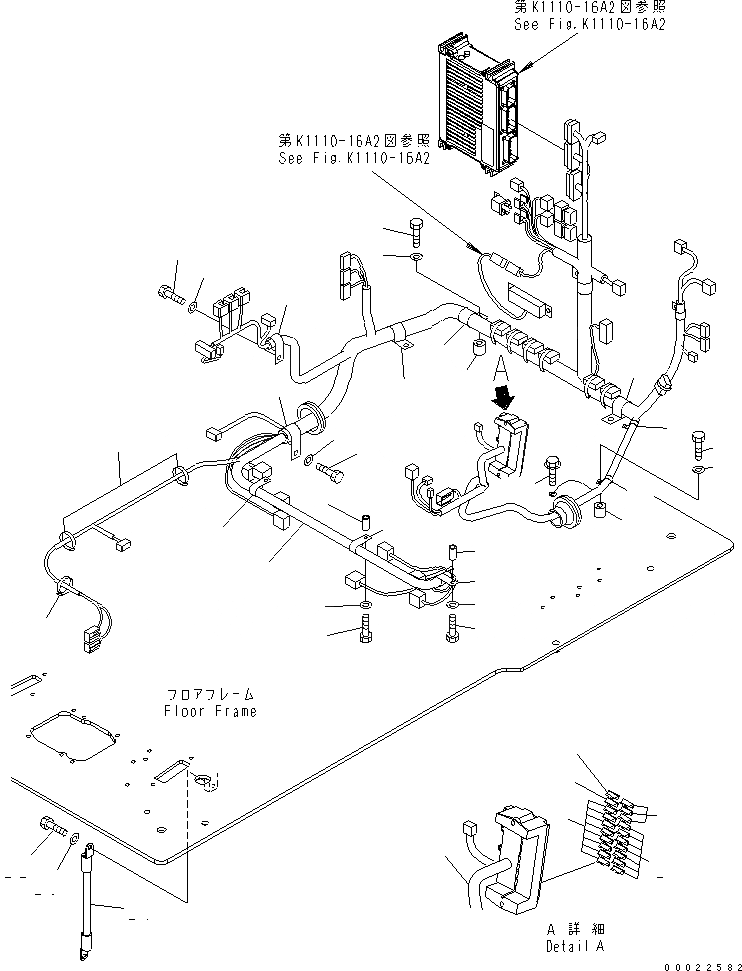 Схема запчастей Komatsu PC270-7-AG - ОСНОВН. КОНСТРУКЦИЯ (КАБИНА) (Э/ПРОВОДКА)(№-) КАБИНА ОПЕРАТОРА И СИСТЕМА УПРАВЛЕНИЯ