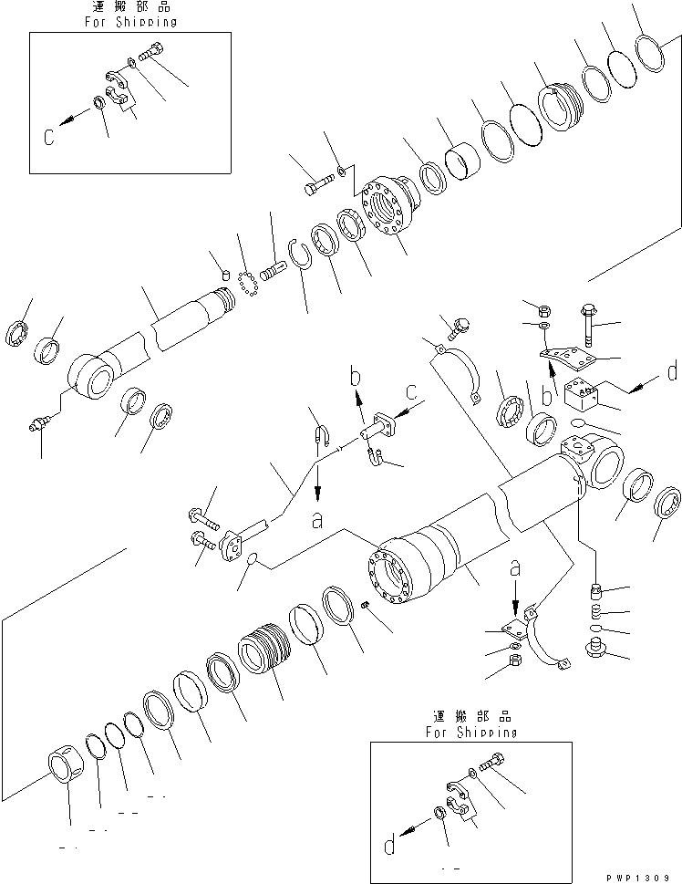 Схема запчастей Komatsu PC270-7-AG - ЦИЛИНДР РУКОЯТИ ОСНОВН. КОМПОНЕНТЫ И РЕМКОМПЛЕКТЫ