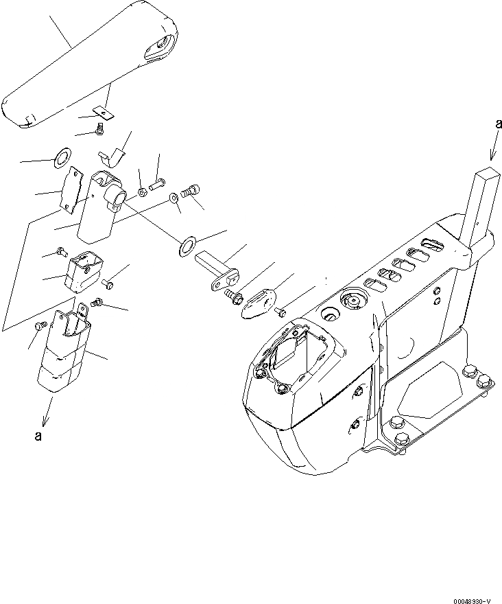 Схема запчастей Komatsu PC270-8 - КАБИНА (ПОЛ) (ПОДЛОКОТНИК¤ ПРАВ.) КАБИНА ОПЕРАТОРА И СИСТЕМА УПРАВЛЕНИЯ