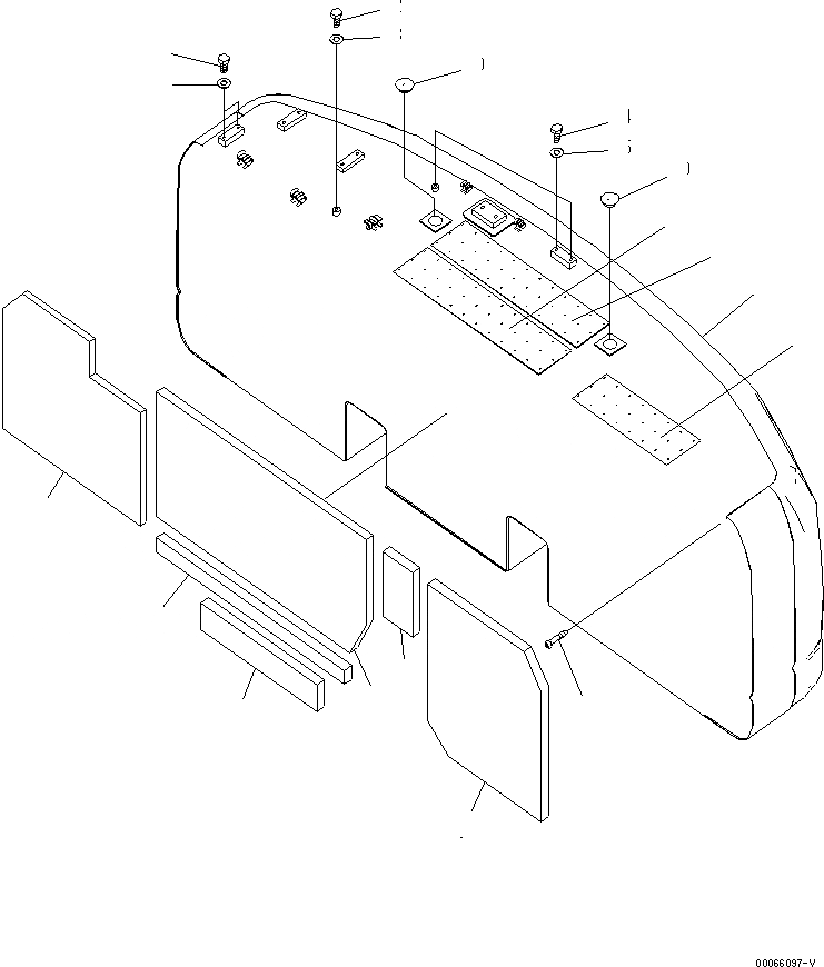 Схема запчастей Komatsu PC270-8 - ПРОТИВОВЕС (KG)(№-) ЧАСТИ КОРПУСА