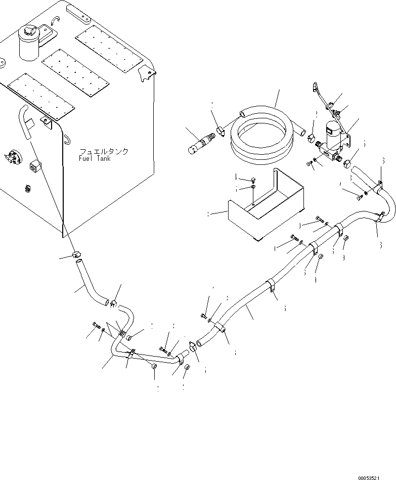 Схема запчастей Komatsu PC270-8 - ТОПЛИВН. REFILL НАСОС РАЗНОЕ