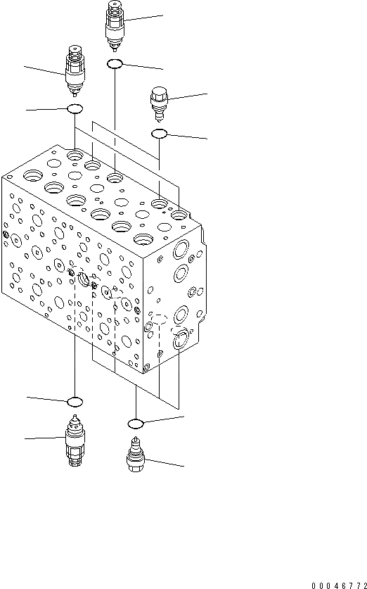 Схема запчастей Komatsu PC270LC-8-W1 - ОСНОВН. КЛАПАН (6-СЕКЦИОНН.) (/8) ОСНОВН. КОМПОНЕНТЫ И РЕМКОМПЛЕКТЫ