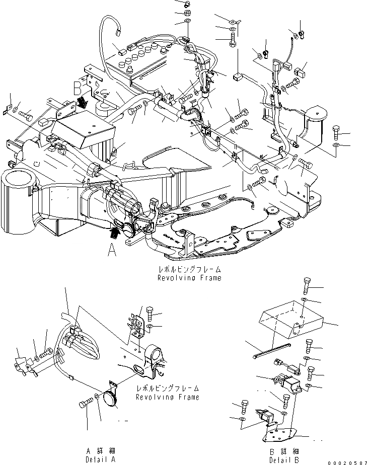 Схема запчастей Komatsu PC27MR-2 - ЭЛЕКТРОПРОВОДКА (КРОМЕ ЯПОН.)(№-) ЭЛЕКТРИКА