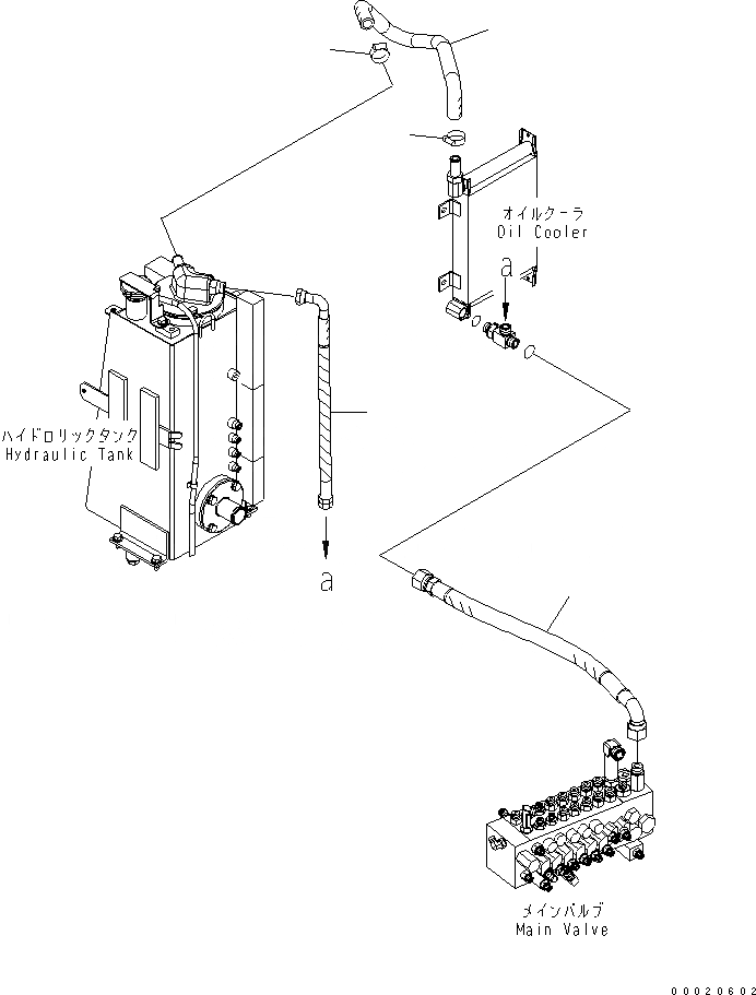 Схема запчастей Komatsu PC27MR-2 - ВОЗВРАТ. ЛИНИЯ ГИДРАВЛИКА