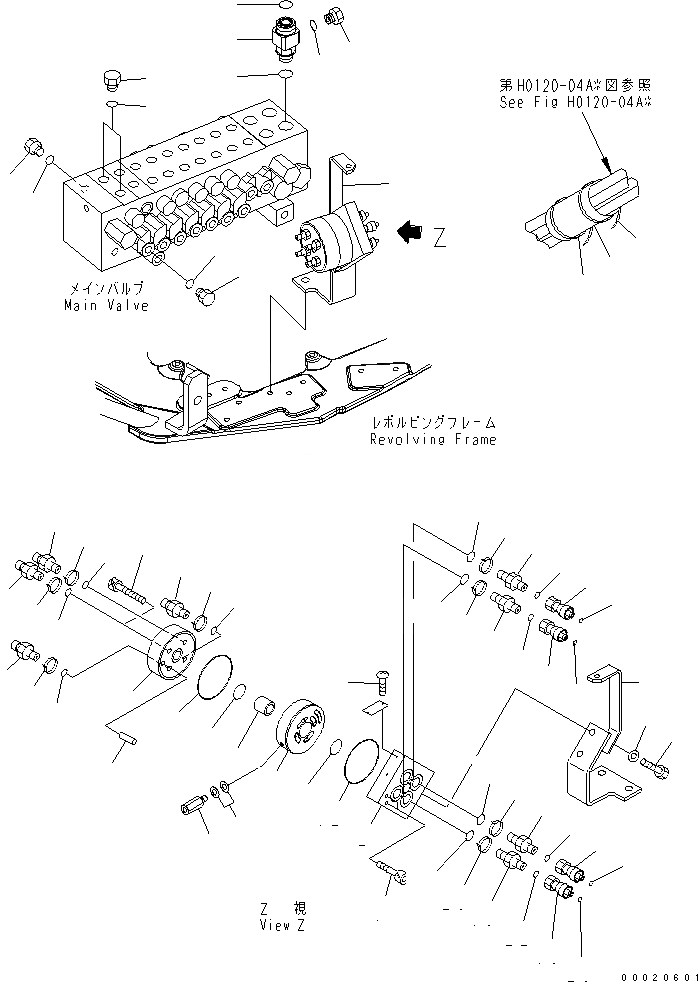 Схема запчастей Komatsu PC27MR-2 - ОСНОВН. КЛАПАН (ISO-ЭКСКАВАТ. PATTERN УПРАВЛ-Е) (С СЕРВИСНЫМ КЛАПАНОМ) (ДЛЯ СЕВ. АМЕРИКИ)(№-) ГИДРАВЛИКА