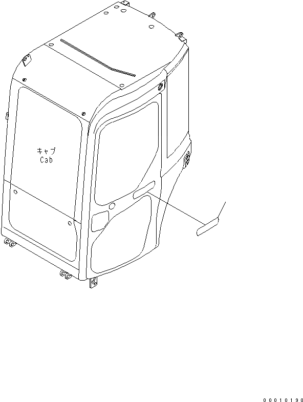 Схема запчастей Komatsu PC27MR-2 - КАБИНА (ЛОГОТИП KOMATSU) КАБИНА ОПЕРАТОРА И СИСТЕМА УПРАВЛЕНИЯ