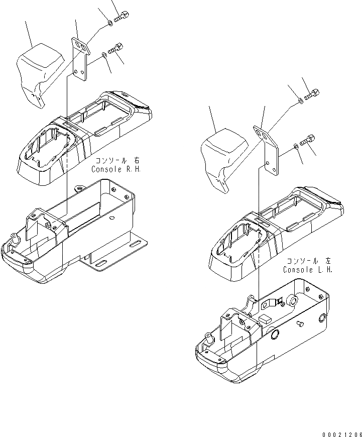 Схема запчастей Komatsu PC27MR-2 - КАБИНА (ПОДЛОКОТНИК) (ДЛЯ СЕВ. АМЕРИКИ) КАБИНА ОПЕРАТОРА И СИСТЕМА УПРАВЛЕНИЯ