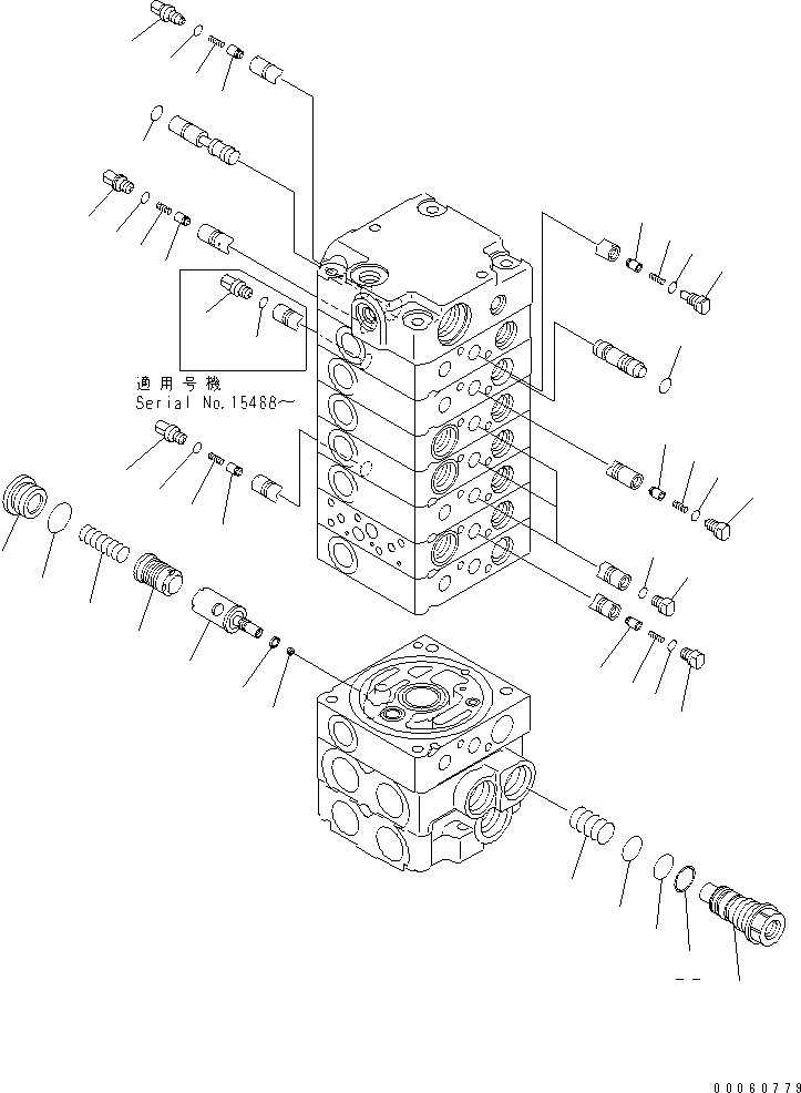 Схема запчастей Komatsu PC27MR-2 - ОСНОВН. КЛАПАН (8-КЛАПАН) (8/) ОСНОВН. КОМПОНЕНТЫ И РЕМКОМПЛЕКТЫ