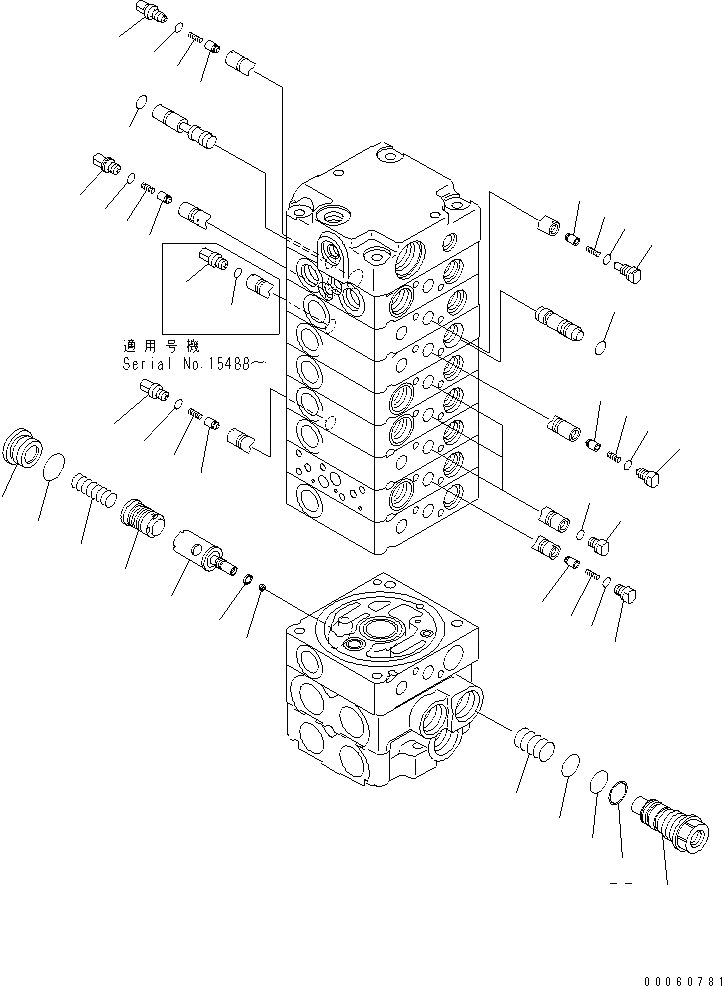 Схема запчастей Komatsu PC27MR-2 - ОСНОВН. КЛАПАН (9-КЛАПАН) (8/) ОСНОВН. КОМПОНЕНТЫ И РЕМКОМПЛЕКТЫ