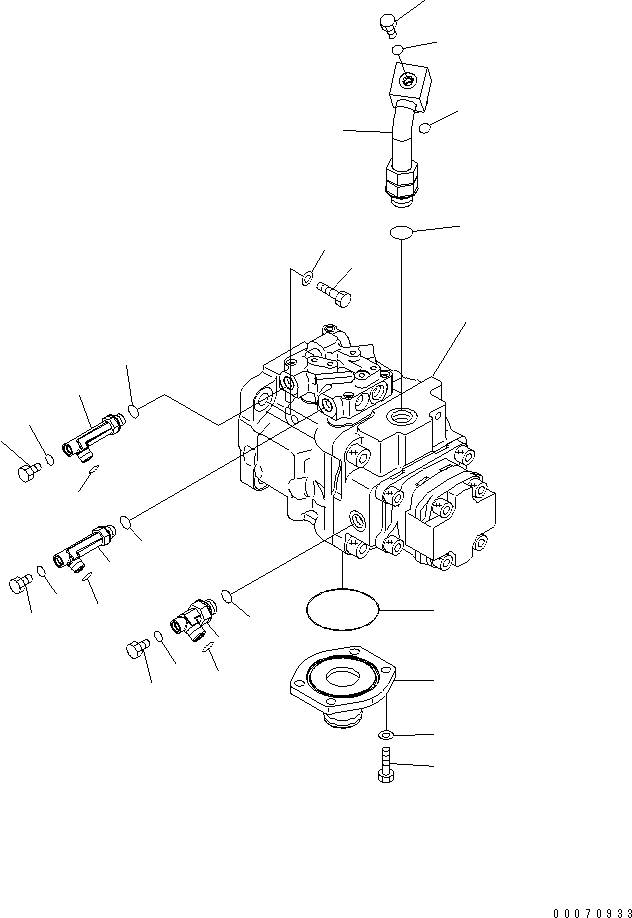 Схема запчастей Komatsu PC27MR-3 - ОСНОВН. НАСОС (СОЕДИНИТЕЛЬН. ЧАСТИ)(№-) ГИДРАВЛИКА