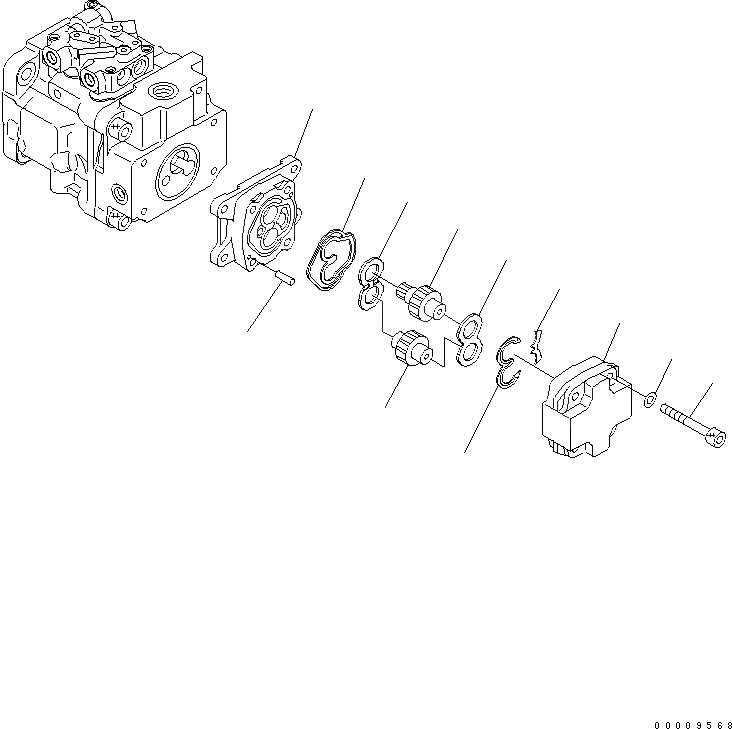 Схема запчастей Komatsu PC27MR-3 - ОСНОВН. НАСОС (/)(№-) ОСНОВН. КОМПОНЕНТЫ И РЕМКОМПЛЕКТЫ