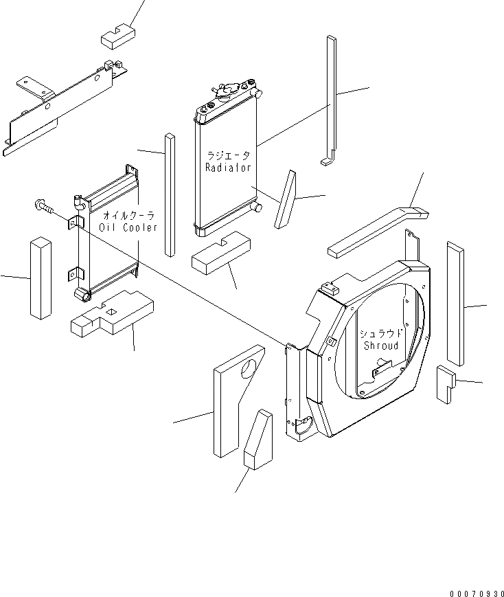 Схема запчастей Komatsu PC27MR-3 - ОХЛАЖД-Е (ЩИТКИ РАДИАТОРА)(№-) СИСТЕМА ОХЛАЖДЕНИЯ