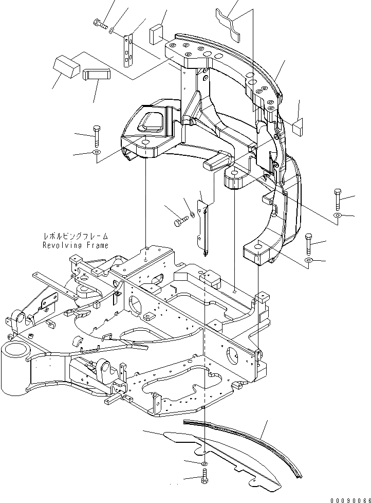 Схема запчастей Komatsu PC27MR-3 - ПРОТИВОВЕС¤ 78KG(№-) ЧАСТИ КОРПУСА