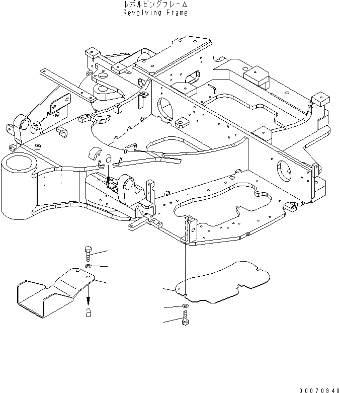 Схема запчастей Komatsu PC27MR-3 - НИЖН. КРЫШКА(№-) ЧАСТИ КОРПУСА