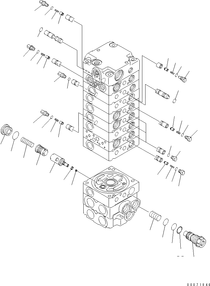 Схема запчастей Komatsu PC27MR-3 - ОСНОВН. КЛАПАН (9-КЛАПАН) (8/) (КРОМЕ ЯПОН.)(№-) ОСНОВН. КОМПОНЕНТЫ И РЕМКОМПЛЕКТЫ