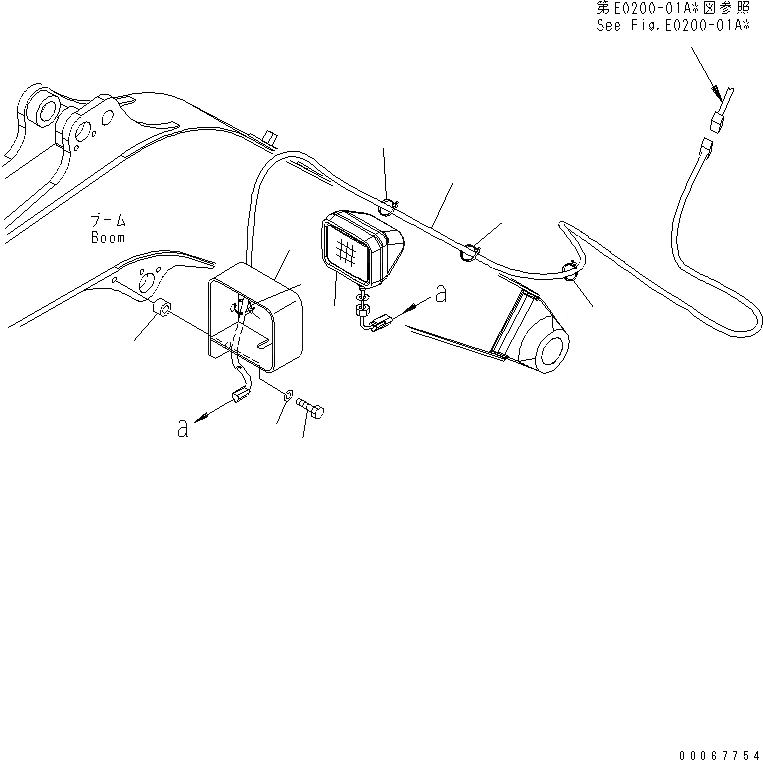 Схема запчастей Komatsu PC27MR-3 - СТРЕЛА (ЛАМПА РАБОЧ. ОСВЕЩЕНИЯ)(№-) РАБОЧЕЕ ОБОРУДОВАНИЕ