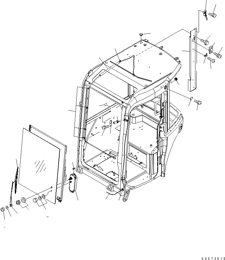 Схема запчастей Komatsu PC27MR-3 - КАБИНА (7/8) (ЭЛЕКТРИКА)(№-) КАБИНА ОПЕРАТОРА И СИСТЕМА УПРАВЛЕНИЯ