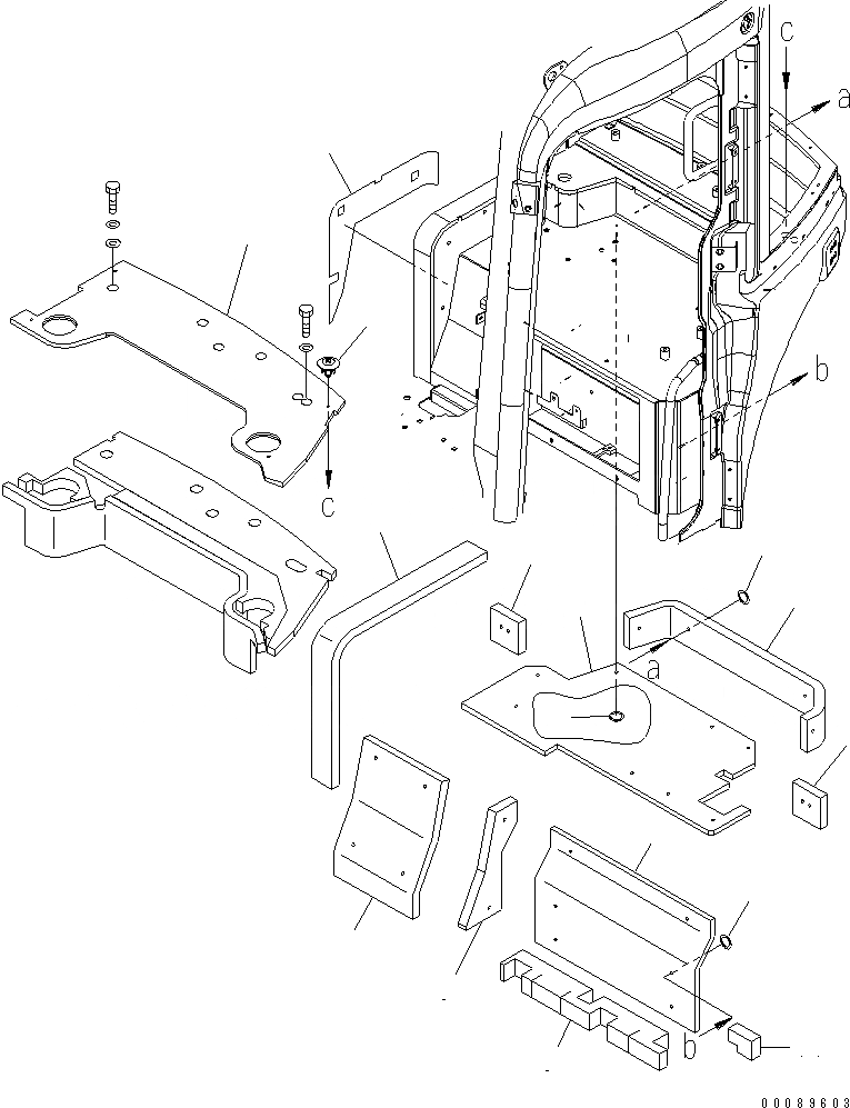 Схема запчастей Komatsu PC27MR-3 - КАБИНА (ЩИТКИ)(№-) КАБИНА ОПЕРАТОРА И СИСТЕМА УПРАВЛЕНИЯ