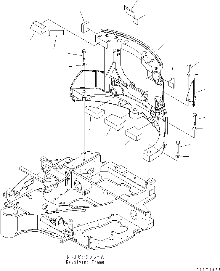 Схема запчастей Komatsu PC27MR-3 - ПРОТИВОВЕС(№-) ЧАСТИ КОРПУСА