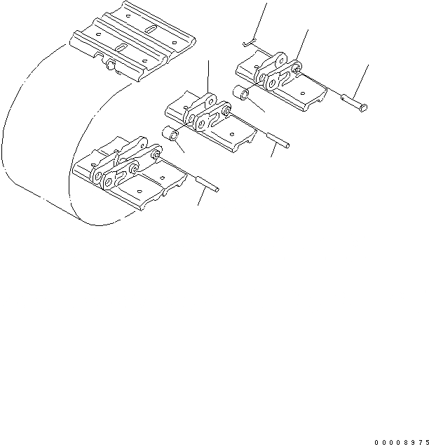 Схема запчастей Komatsu PC27MR-3 - ГУСЕНИЦЫ (ДВОЙН. ГРУНТОЗАЦЕП С ОТВЕРСТИЯМИ)(№-) ГУСЕНИЧНАЯ РАМА И КОМПОНЕНТЫ